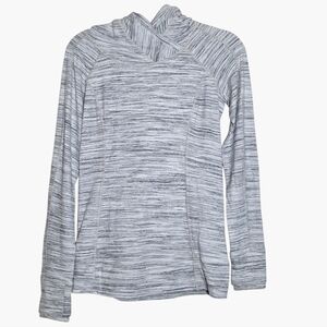 Lululemon Pullover Hoodie Gray White Sz 6